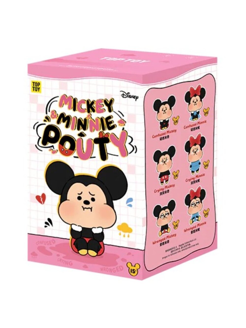 TOP TOY Disney Mickey & Minnie Pouty Series Plush Charm Blind Box
